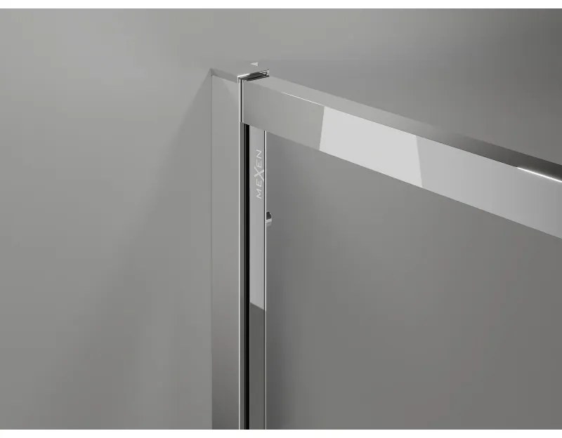 Mexen Exo, nyitható tolóajtó 100x200 cm, 6 mm átlátszó üveg, króm profil, 8151-100-000-01-00