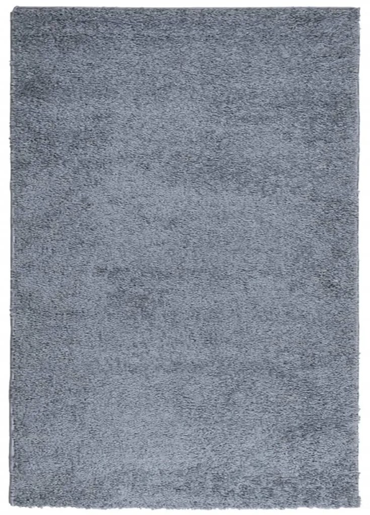 PAMPLONA kék magas szálú bolyhos modern szőnyeg 120 x 170 cm