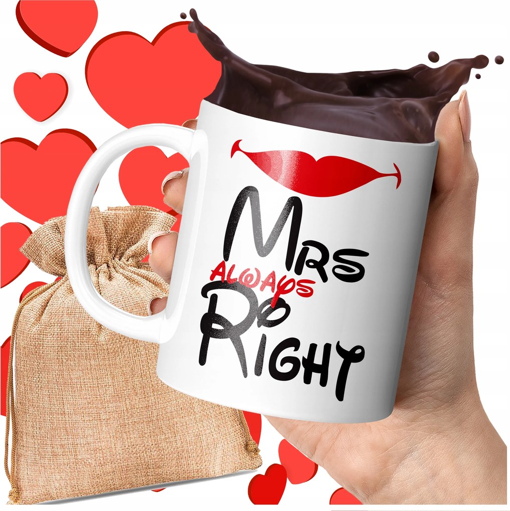 Bögre Mrs Right Bögre Valentin Nap Neki Ajándék Lánynak