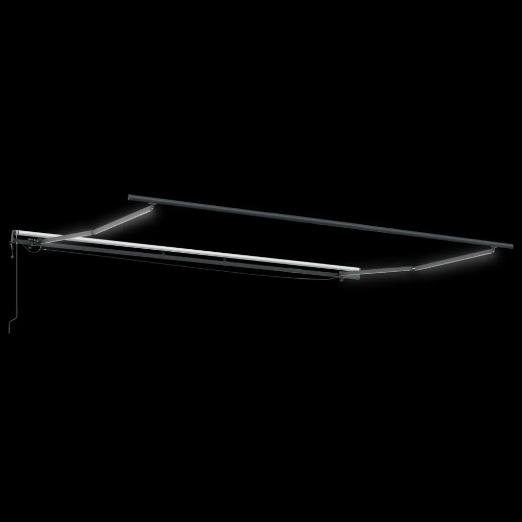 Automatikus Behúzható Napernyő LED Színes Csíkkal 450x300 cm