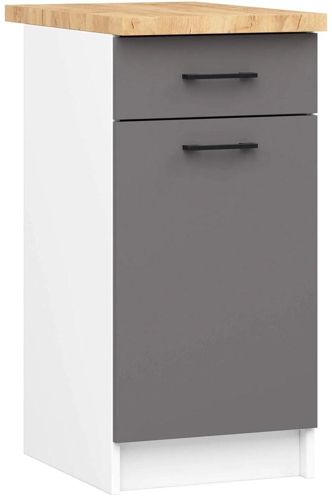 Alsó konyhaszekrény Organo S40 (fehér + grafit). 1117540