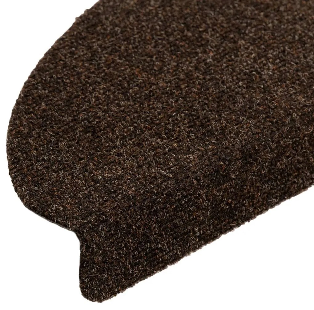 5 db öntapadós lépcsőszőnyeg 65 x 21 x 4 cm barna félkör alakú nagy