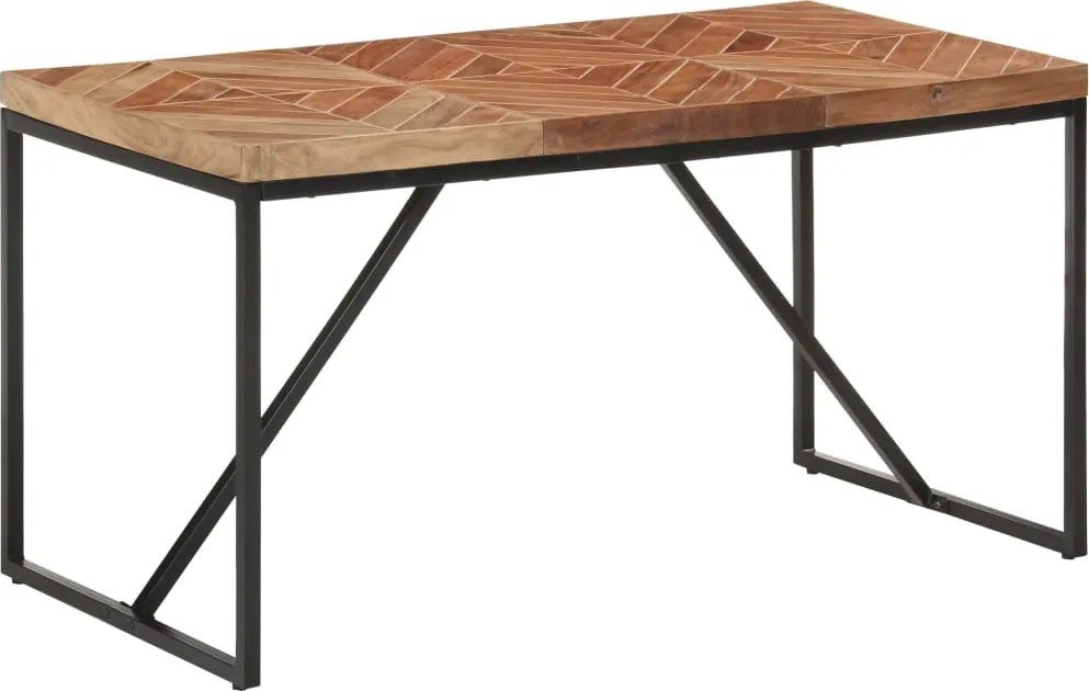 vidaXL tömör akác és mangófa étkezőasztal 140 x 70 x 76 cm