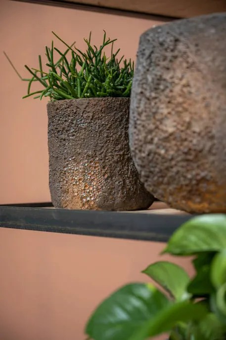 Pottery Pots Puk virágcserép, magas fényű barna, többféle méretben – Fazekas edények méret: M - h 20,0 cm, ⌀ 20,0 cm