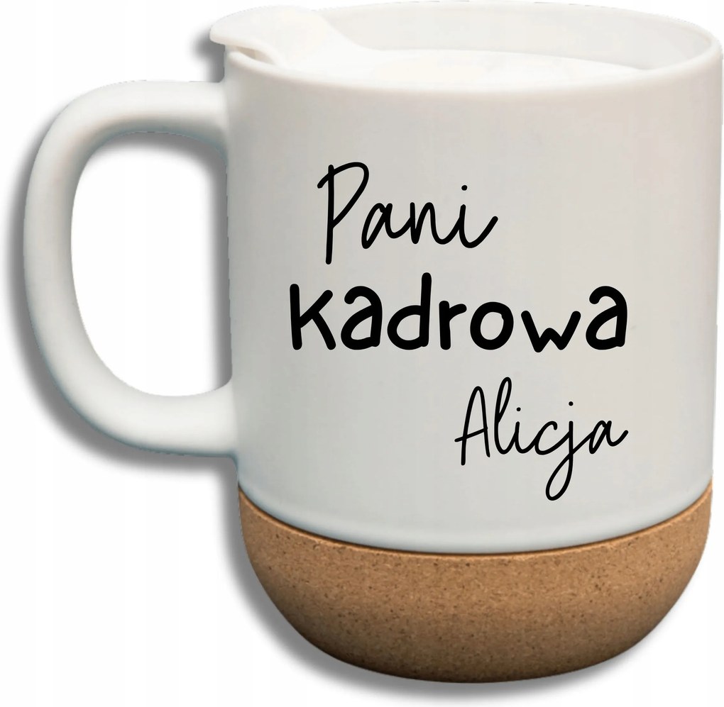 Fehér Bögre Fedéllel És Parafa Aljjal Ajándék Képkeret