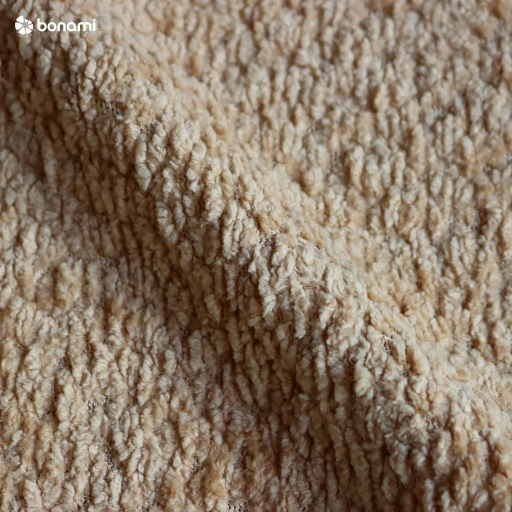 Mustársárga kárpitozott franciaágy matraccal, ágyráccsal 160x200 cm Noira Slim – Bonami Selection