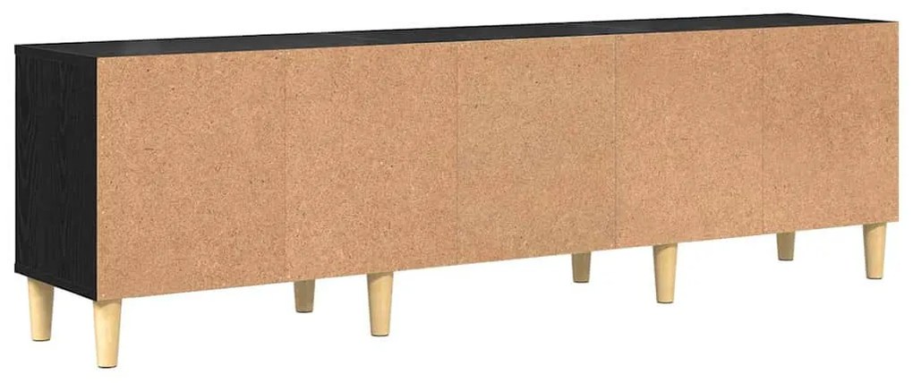 TV szekrény fiókkal Musta tammi 150 x 30 x 45 cm Faanyag