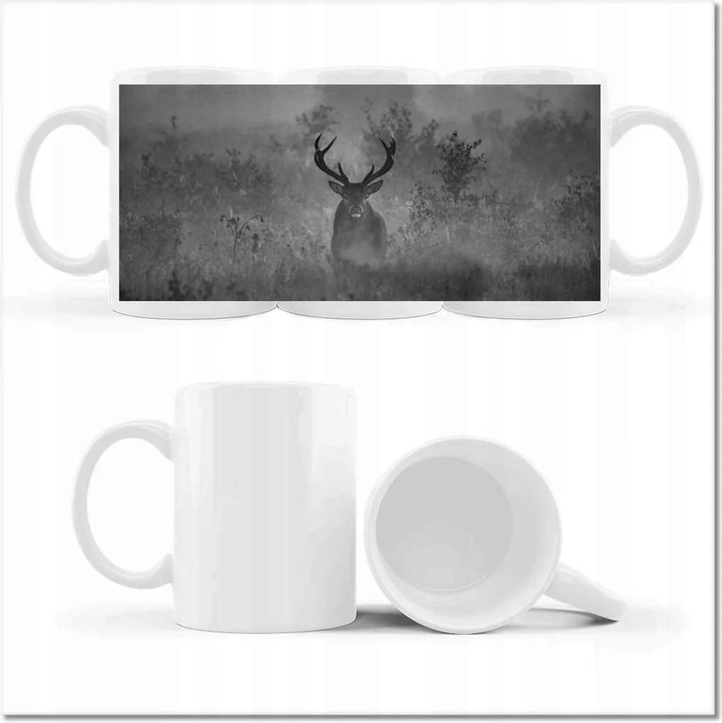 Szarvas a ködben fényképes bögre