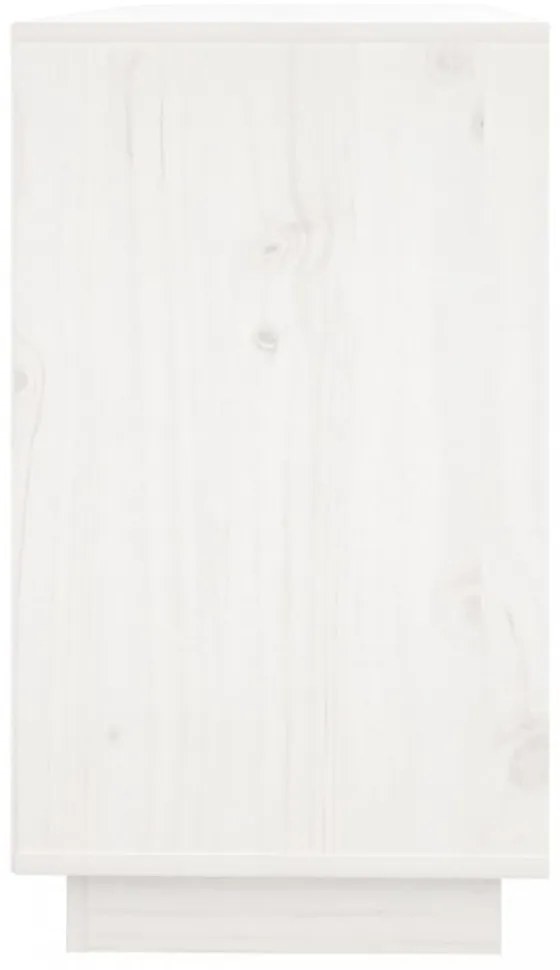 fehér tömör fenyőfa tálalószekrény 111x34x60 cm