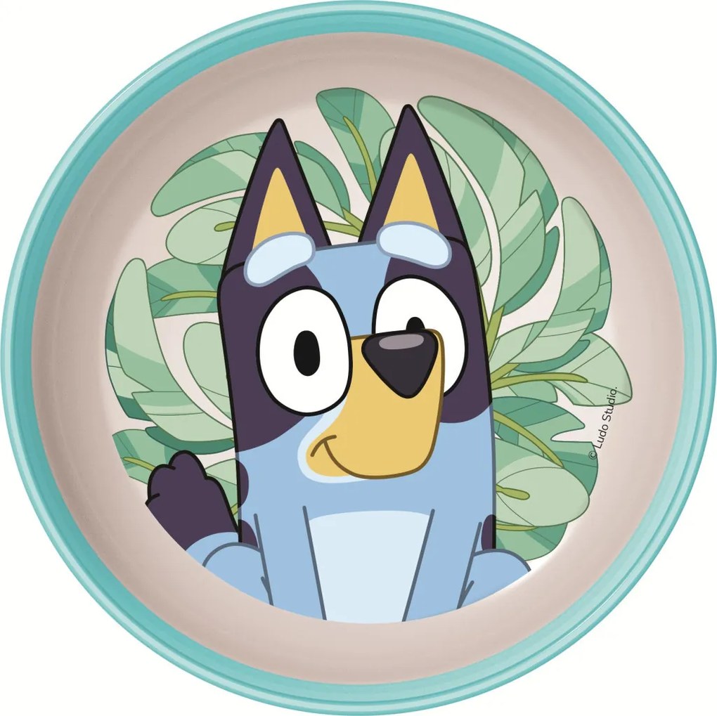 Bluey Leaves csúszásmentes micro mélytányér