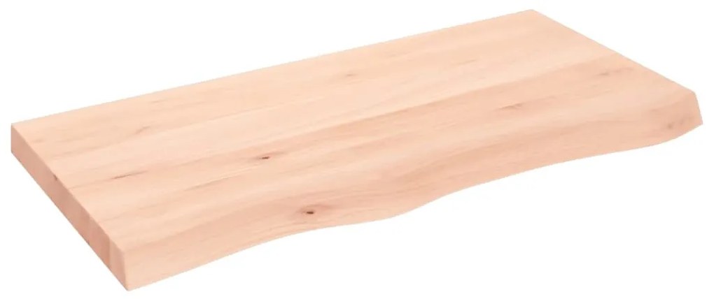 kezeletlen tömör tölgyfa fali polc 100x50x(2-6) cm