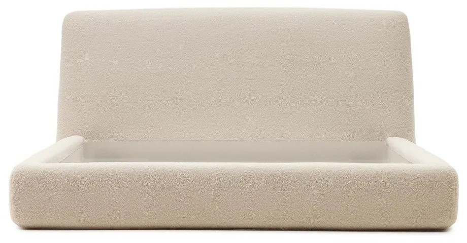 Bézs kárpitozott franciaágy 180x200 cm Martina – Kave Home