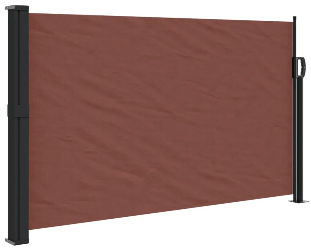 barna behúzható oldalsó napellenző 120 x 600 cm