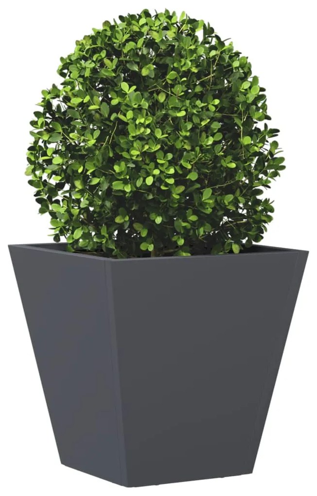 2 db antracitszürke acél kerti növénytartó 30 x 30 x 30 cm