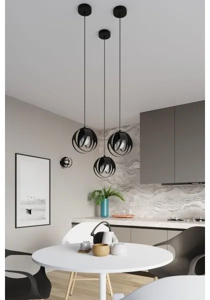 Sollux SL.1086 - Felületre szerelhető csillár TULOS 1xE27/60W/230V fekete