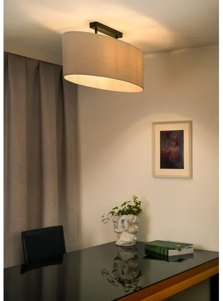 Duolla - Felületre szerelhető csillár OVAL 2xE27/15W/230V szürke