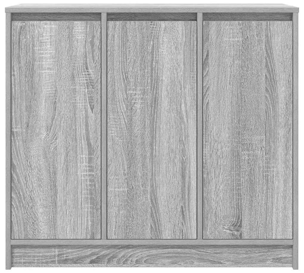 szürke sonoma színű szerelt fa tálalószekrény 85x34x76 cm