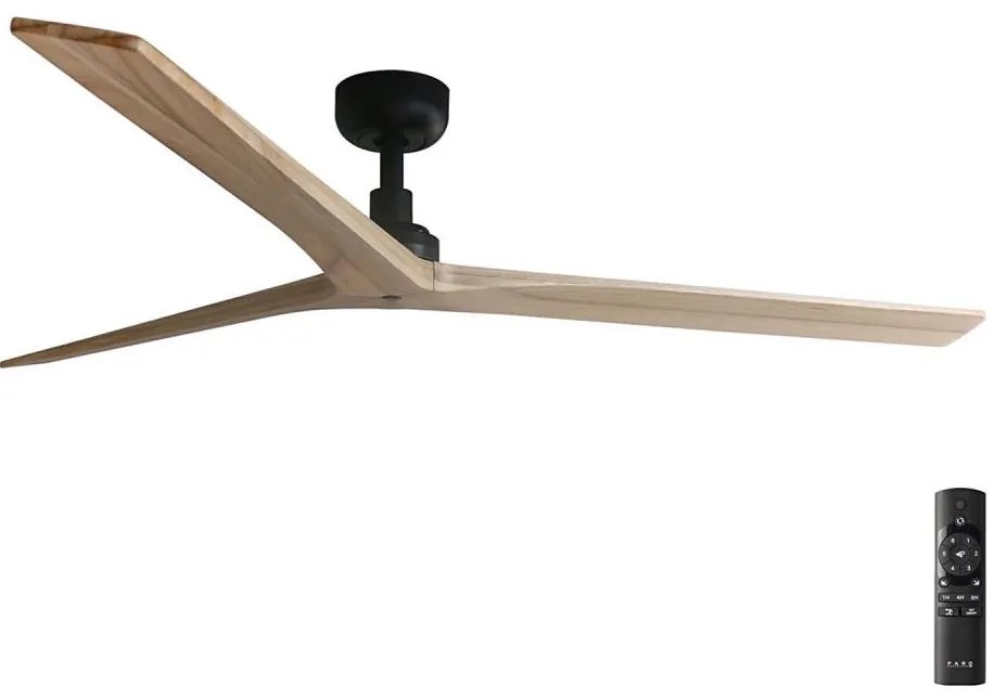 FARO 34282 -Mennyezeti ventilátor KLIM L fenyő/fekete átm. 150 cm+ távirányítás