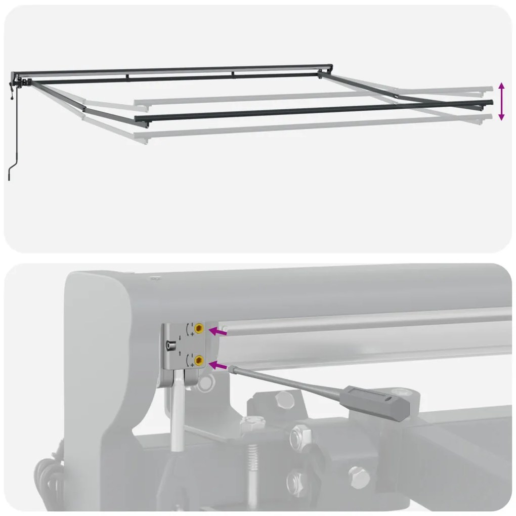 Automatikus Behúzható Napellenző LED Sárga és Narancs 400x350 cm