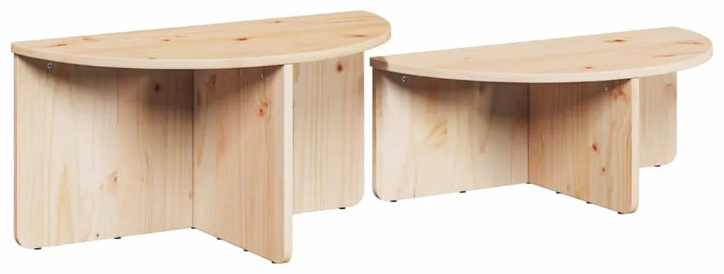 Dohányzóasztal 2 pcs Természetes 79 x 39.5 x 40 cm