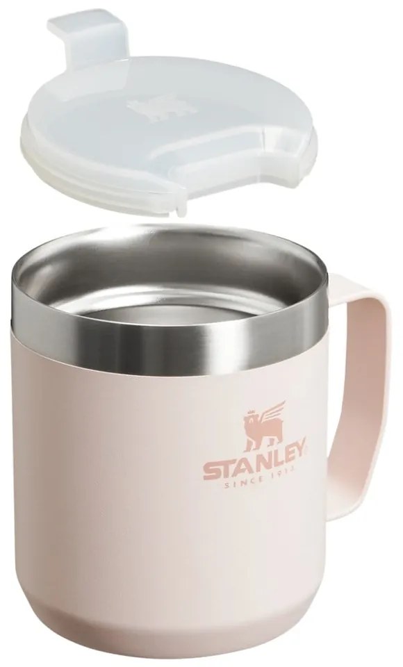 Világos rózsaszín rozsdamentes acél termobögre 350 ml Stay-Hot Camp Mug Rose Quartz – Stanley