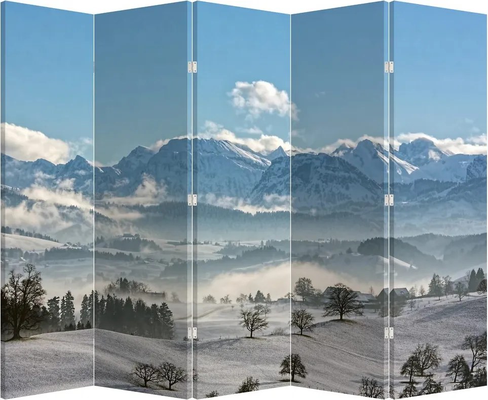 Paraván - Havas hegyek (210x170 cm)