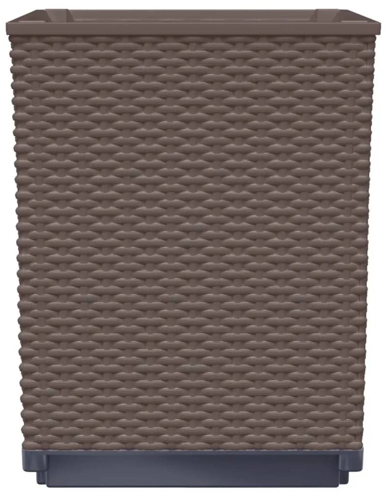 2 db barna polipropilén növénytartó 30 x 30 x 37 cm