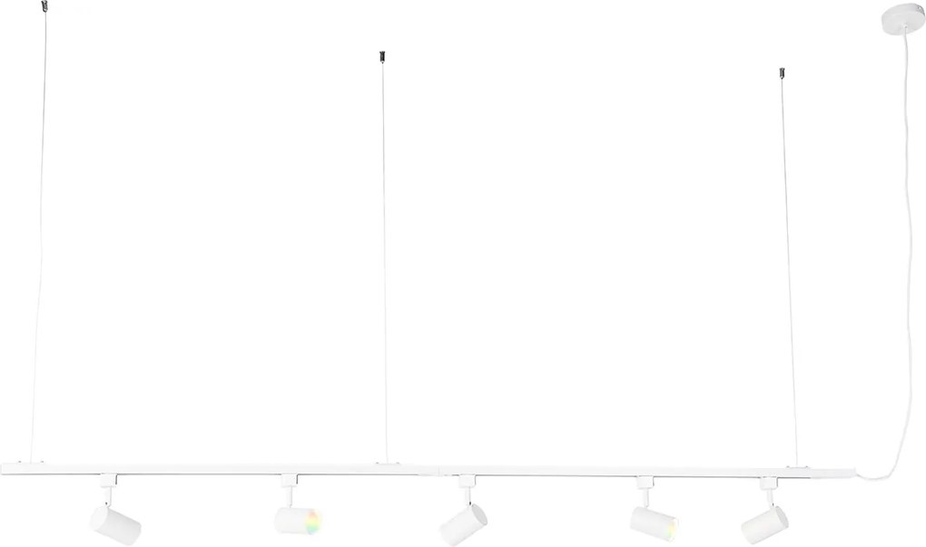 Okos függesztett sínrendszer fehér 1 fázisú, 5 Wifi GU10-zel - Iconic Jeana