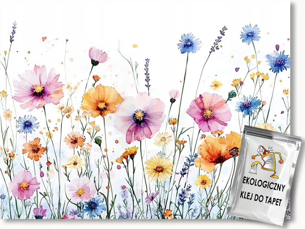 Fotótapéta Flizelina Természet Rét Kert Virágok Tavasz Nyár 150x105 ragasztó
