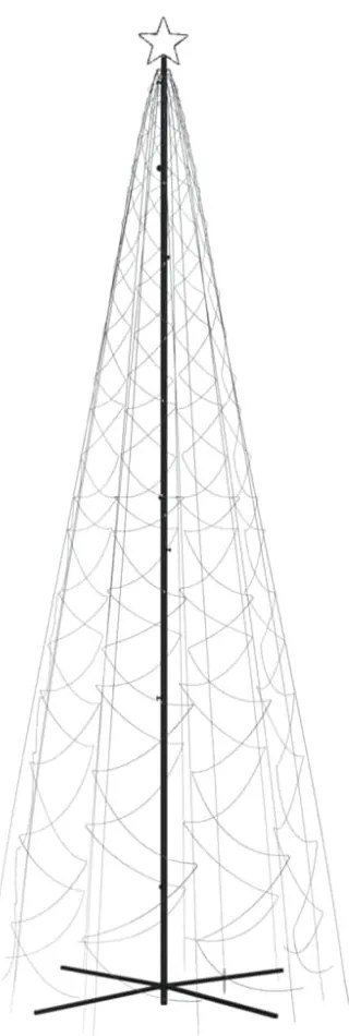 kúp alakú karácsonyfa 1400 hideg fehér LED-del 160 x 500 cm