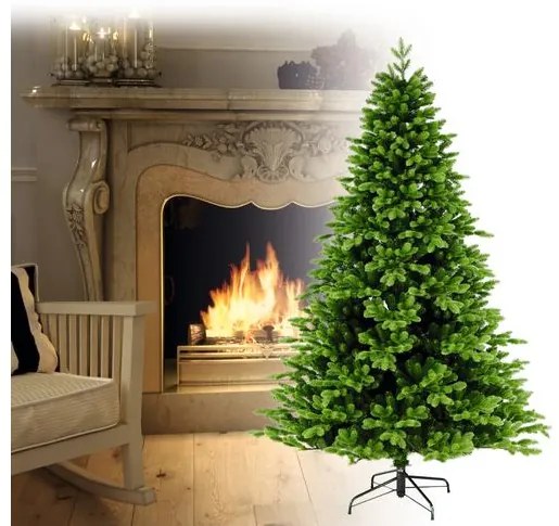 HOME Valósághű extra dús műfenyő, 2D + 3D tűlevelű, zöld, 180 cm KMF 4/180