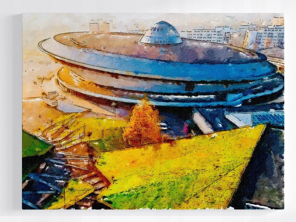 Poszter Katowice Csészealj Akvarell Kongresszusi Központ 80x60