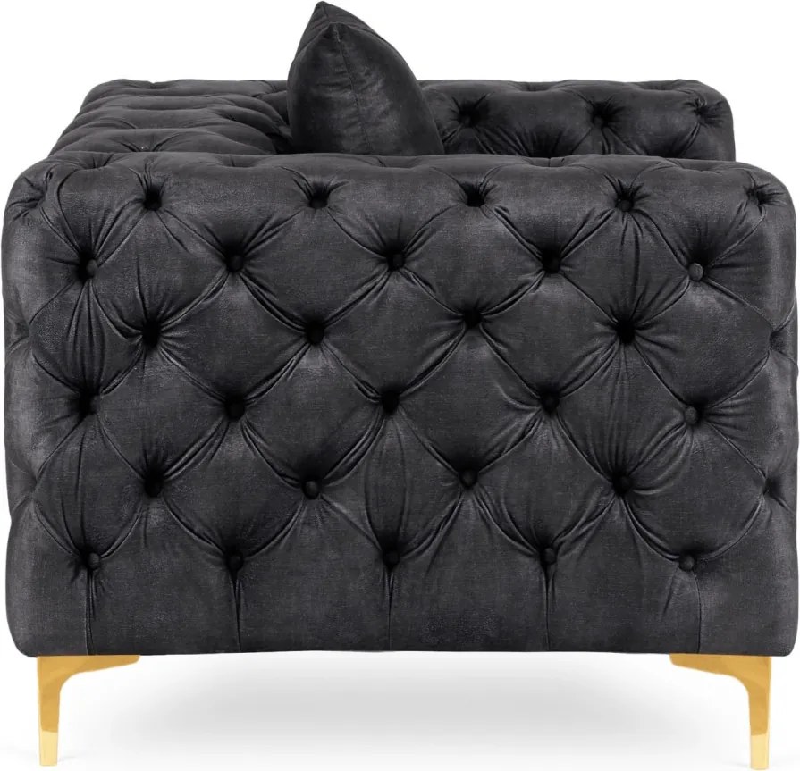 SORRENTO 1S fotel, fekete bársony