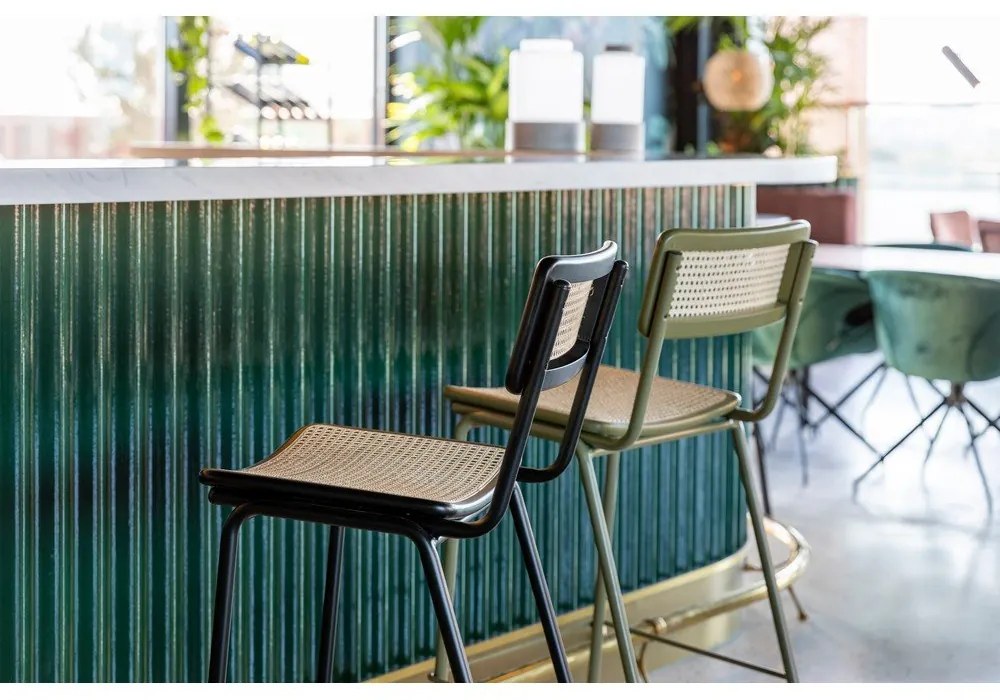 Fekete rattan bárszék szett 2 db-os 106 cm Jort - Zuiver