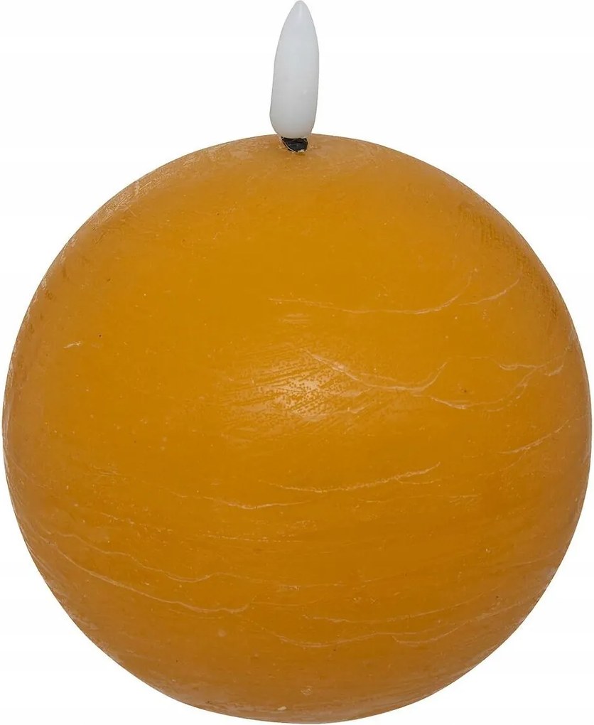 Gyertya Molia gömb 10cm Led Sárga