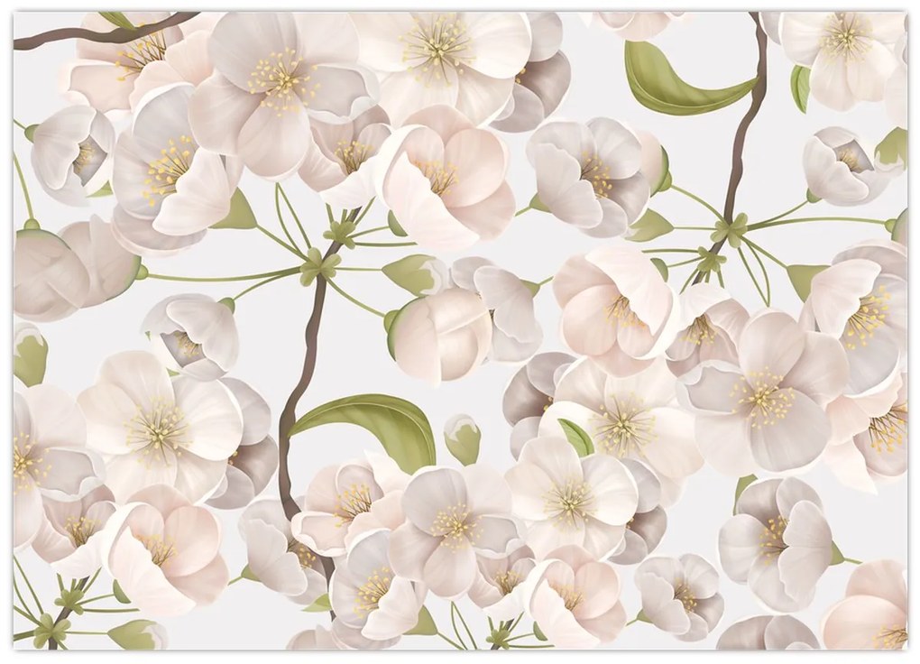 Üveg kép - Virágzás kegyelemmel N⁰1 (70x50 cm)