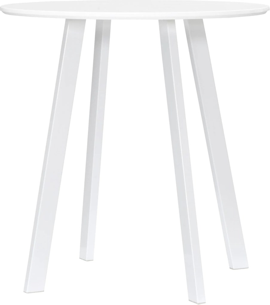 HOMCOM 72 x 72 cm-es Kerek Étkezőasztal 2 Fő Részére Modern Étkezőasztal Kiffűzött Lábakkal Konyhába, Étkezőbe és Nappaliba Fehér | Aosom