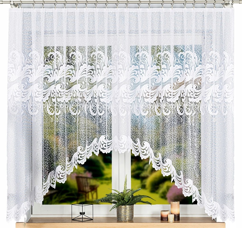 Iwona méret 400x160cm jacquard függöny, kész (íves) Új Minta