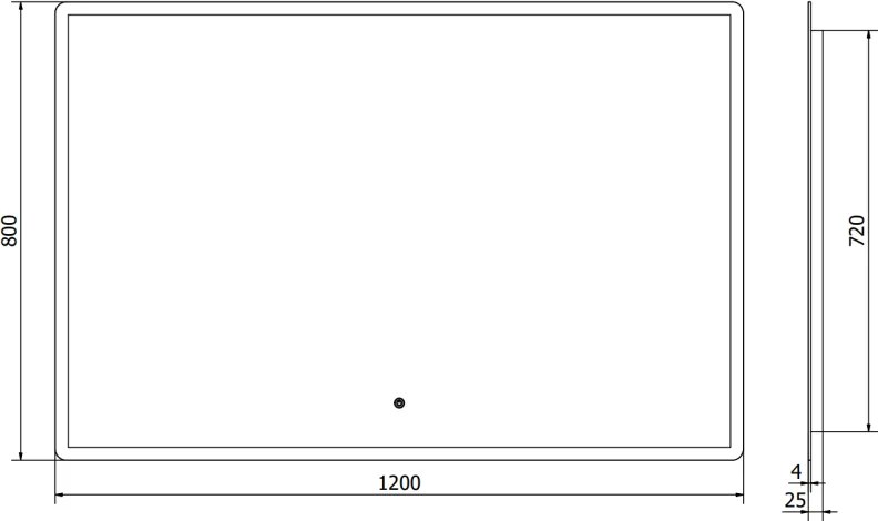 Mexen Navia, LED fürdoszobai tükör háttérvilágítással 120 x 80 cm, 6000K, páramentesíto, 9803-120-080-611-00