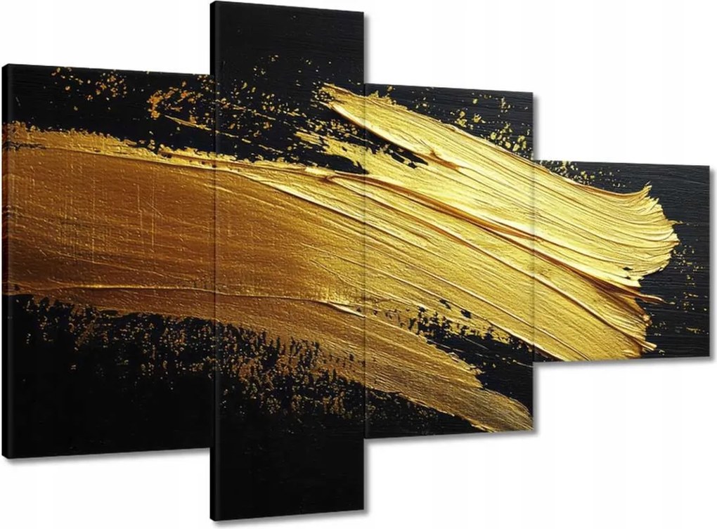 Vászonkép 100x70 Arany csillogás ecsettel