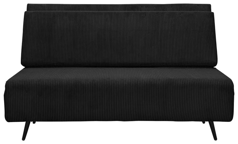 Antracitszürke kordbársony kinyitható kanapé 140 cm Mallory – Støraa
