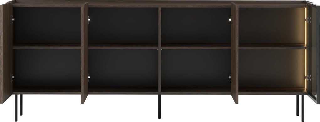 Dunari komód 220 cm négyajtós - dunin tölgy