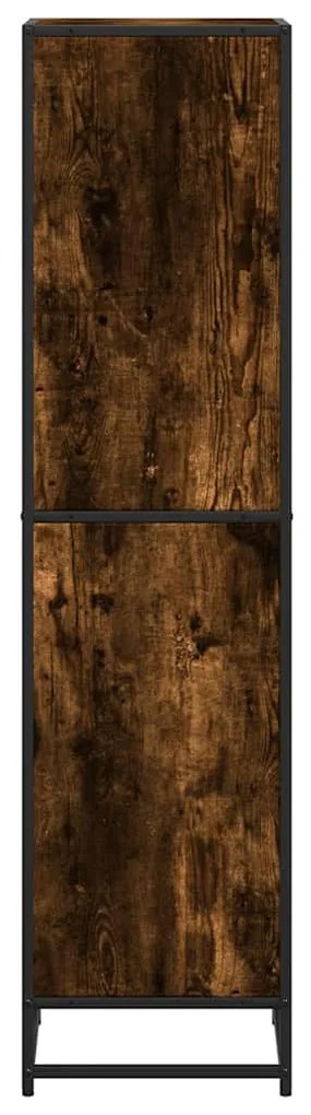 füstös tölgy színű szerelt fa könyvszekrény 40x35x139 cm