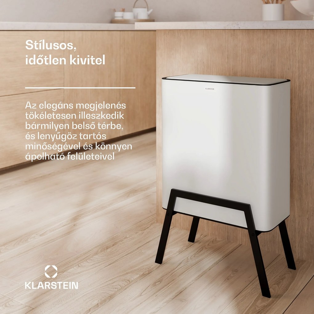 Klarstein Yuma szemetes | 30 l | belső vödör | szagelszívó | álló lábak | nyomógombos