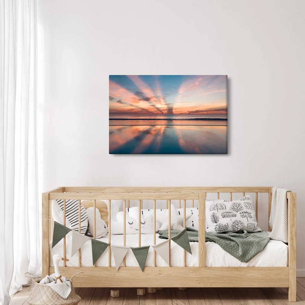 Nap sugarak képe Dayton Beach felett (90x60 cm)