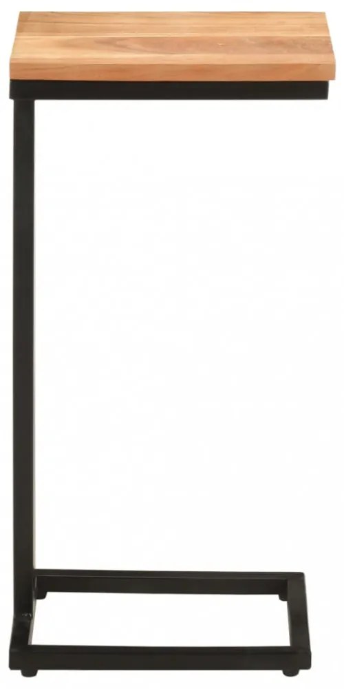 2 db tömör akácfa kisasztal 31,5 x 24,5 x 64,5 cm