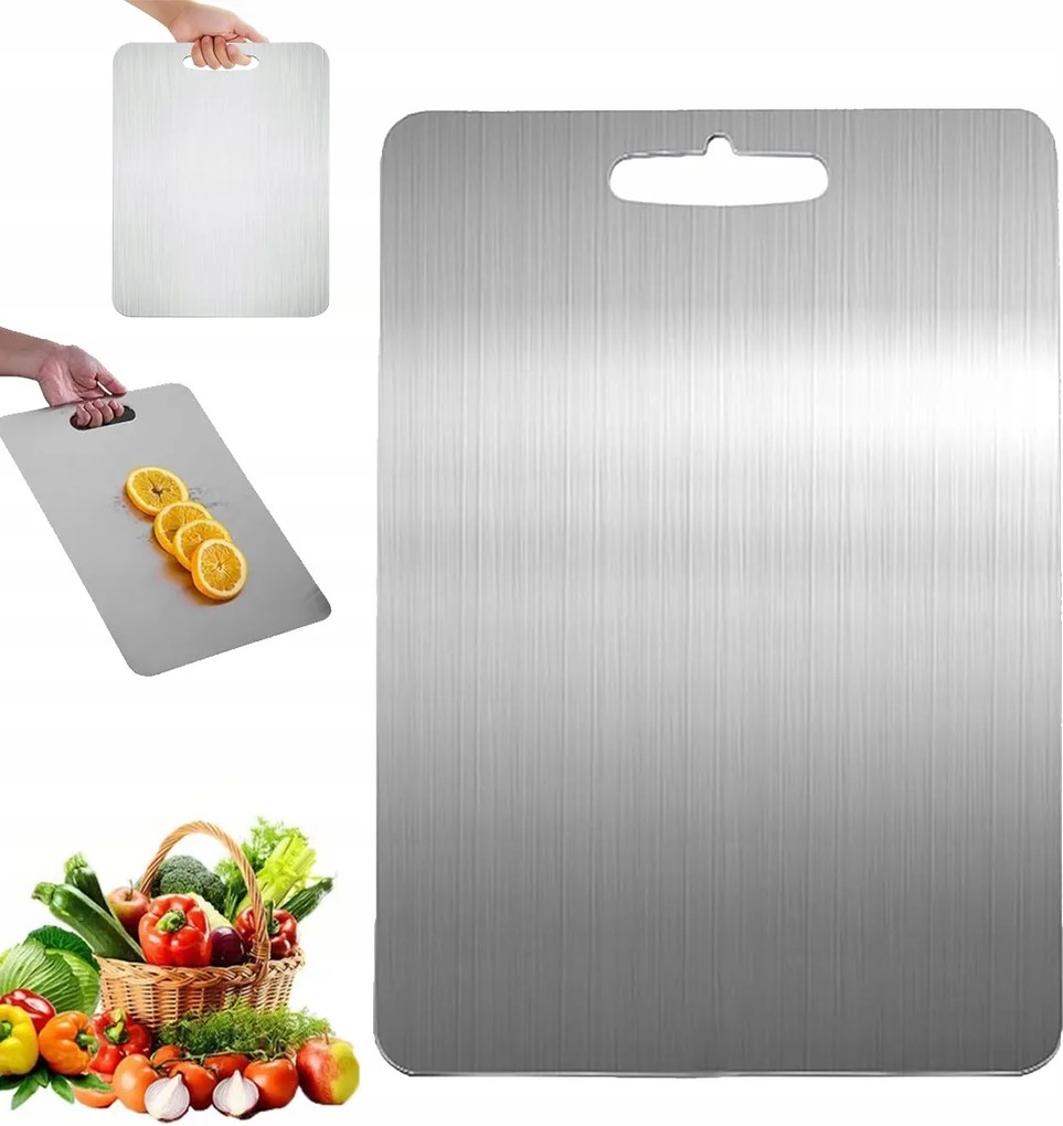 Rozsdamentes acél halhús vágódeszka 34*23CM Ökológiai