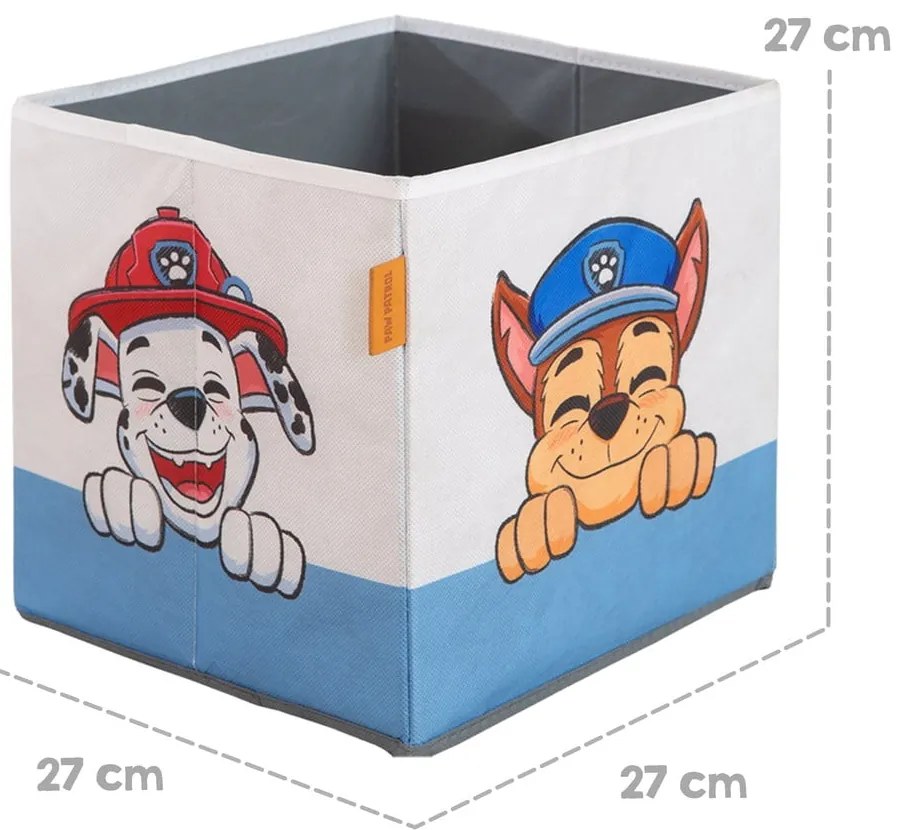 Textil játéktároló doboz szett 2 db-os 27x27x27 cm Paw Patrol – Roba