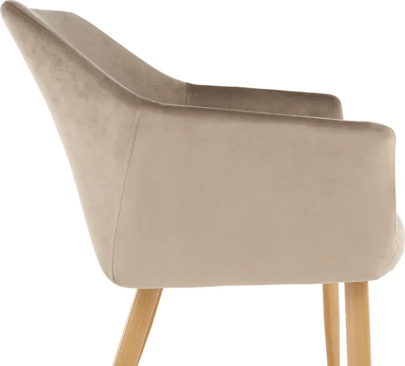 Szék, szövet Taupe szürke-barna/bükk, ODOVEL