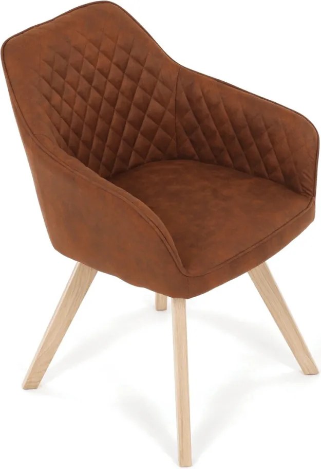 Jídelní židle, hnědá, látka vintage, DCH-435 BR3